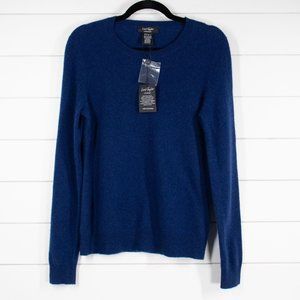 NEW Lord & Taylor Cashmere Sweater Blue Pullover